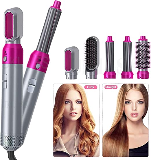 5-in-1 Hair Dryer Brush Set Dryer, Curler and Straightener