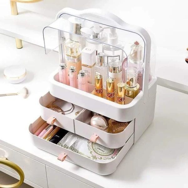 Acrylic Cosmetic Organizer with Drawers – Makeup & Skincare Storage Box - Image 5